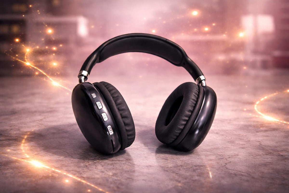 Casque sans fil noir inclus dans le coffret P9 ULTRA 2