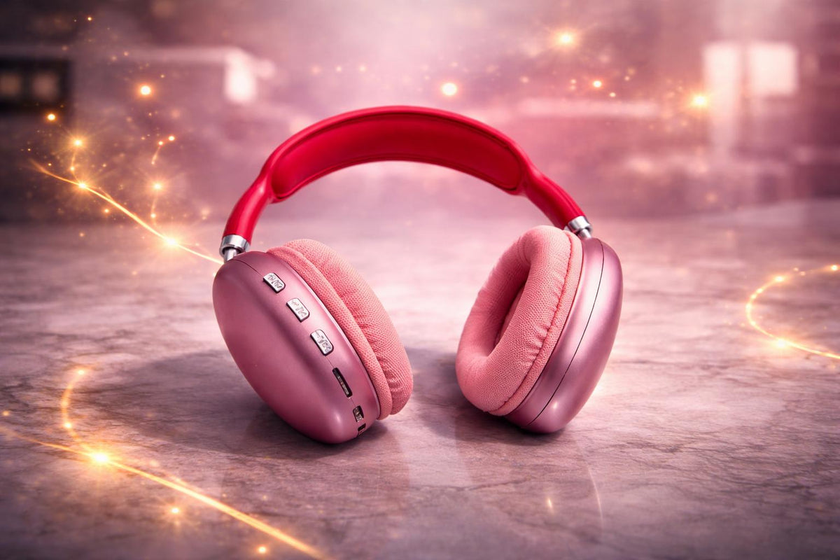 Casque sans fil coloris Rouge / Rosé inclus dans le coffret P9 ULTRA 2