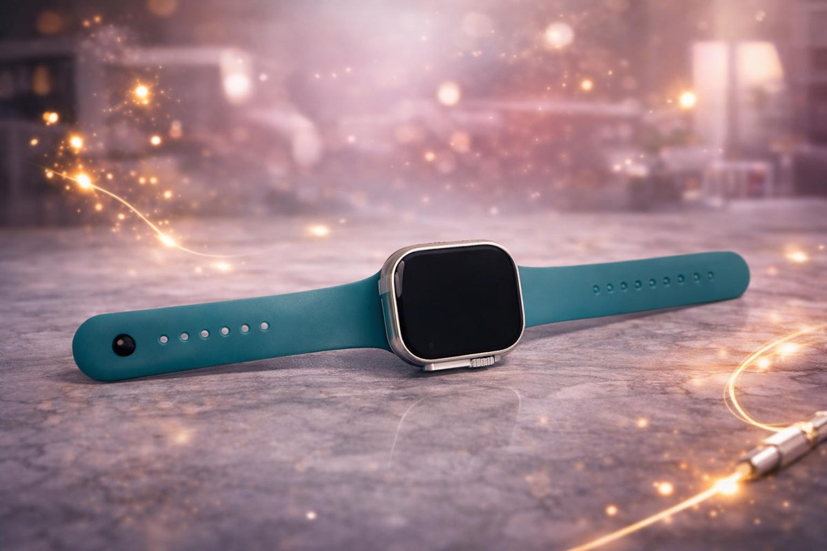 Montre connectée P9 ULTRA 2 avec bracelet turquoise